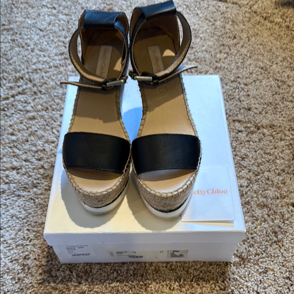 ✨See By Chloe Black Wedge Shoes - Designer ✨
